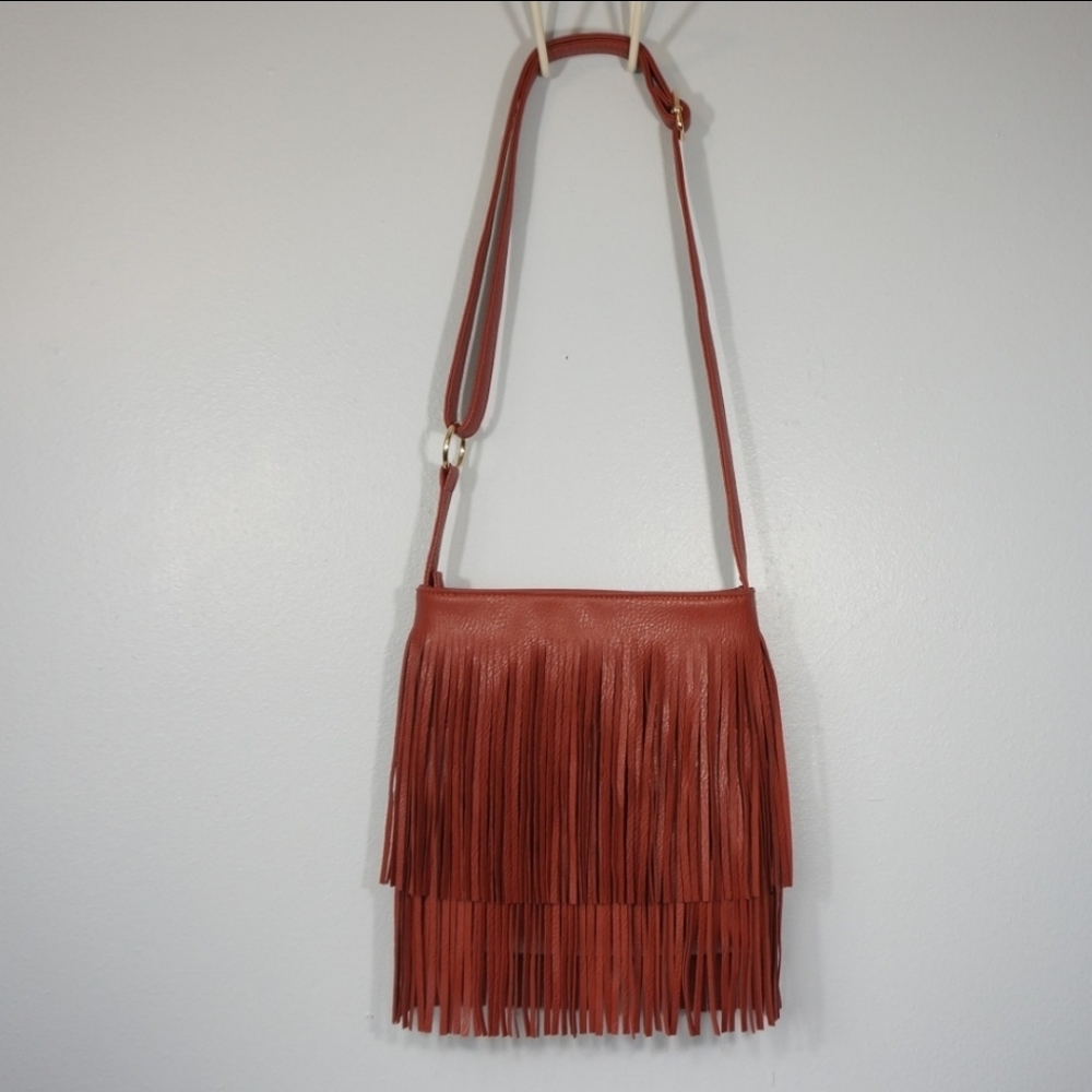 Rust Fringe Purse